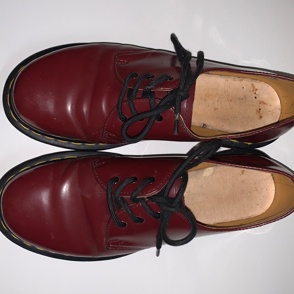 Dr. Martens Burgundy smooth leather Oxford shoes